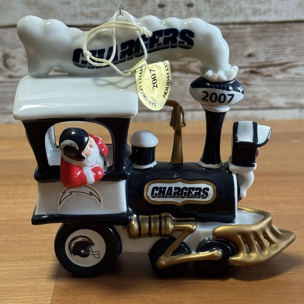 2007 San Diego Chargers Holiday Express Ornament Danbury Mint -- Original Box